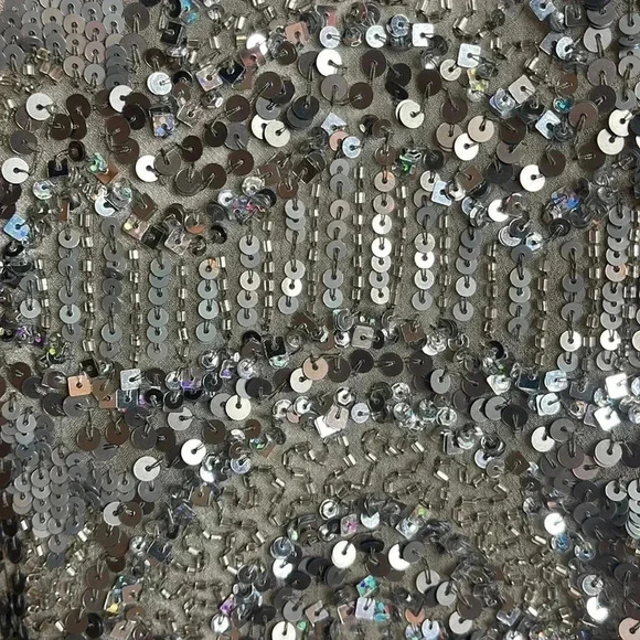 Vintage Scala, silver sequin cocktail dress. Size 6. - Picture 3 of 7